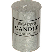 Свеча "New Star" 5х7,5см цвет серебро ZD-072 114-140 Свеча "New Star" 5х7,5см цвет серебро ZD-072 114-140