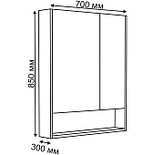 Шкаф-зеркало Сканди 70 белый/дуб рустикальный 1A252202SDZ90 Акватон Шкаф-зеркало Сканди 70 белый/дуб рустикальный 1A252202SDZ90 Акватон