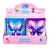  Блокнот 178х130 мм 80л Нео Бабочка, линованный внутренний блок, мягкая обложка, 80г/м2, микс, M-3176 