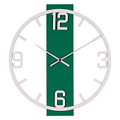 Часы настенные металл+ дерево, d=30 см, белый+зеленый "Контур" Рубин 3331-002 Часы настенные металл+ дерево, d=30 см, белый+зеленый "Контур" Рубин 3331-002