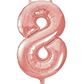 Шар воздушный фольгированный Цифра 8 81см розовое золото Шар воздушный фольгированный Цифра 8 81см розовое золото