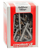 Дюбель-гвоздь 6х60 гриб (100 шт) Дюбель-гвоздь 6х60 гриб (100 шт)