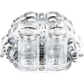 Набор для специй 2 пр (солонка, перечница) с салфетницей на металлической подставке 190259 Набор для специй 2 пр (солонка, перечница) с салфетницей на металлической подставке 190259