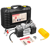 Компрессор металлический 60л/мин 2х поршневой с крокодилами SKYWAY СОЮЗ 10 АТМ , в кейсе 