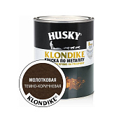 Краска с молотковым эффектом темно-коричневая 0,9л / HUSKY-KLONDIKE