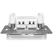 Выключатель встраиваемый проходной 1 клавиша, цвет белый, EKF Эпика Выключатель встраиваемый проходной 1 клавиша, цвет белый, EKF Эпика