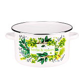  Кастрюля эмал 4,0л Травы и специи 01-Б1614/4М 
