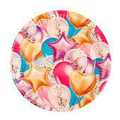 Тарелка одноразовая бумажная однотонная, голубая, 18 см Тарелка одноразовая бумажная однотонная, голубая, 18 см