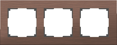 Рамка 3-м корич.алюм./Werkel Aluminium Рамка 3-м корич.алюм./Werkel Aluminium