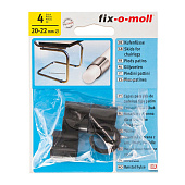 fix-o-moll Накладка-кольцо для меб. ножек D20-22мм (черный 4 шт)