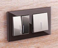 Выкл. 2-кл подсвет.никель/Werkel /W1120102 Выкл. 2-кл подсвет.никель/Werkel /W1120102