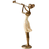 Фигурка полистоун «Девушка играет на дудке, с птичкой» под бронзу, 19х6,5х27,5 см Фигурка полистоун «Девушка играет на дудке, с птичкой» под бронзу, 19х6,5х27,5 см