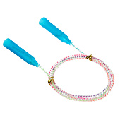  Скакалка радужная тм BY SPORT, 2,3 м, d4,3 мм, пластик, ПВХ, 3 цвета, 190-029 