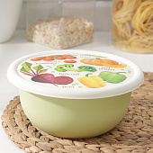 Миска с крышкой, 2,1 л,22,5х9 см, салатовый 9165873 Миска с крышкой, 2,1 л,22,5х9 см, салатовый 9165873