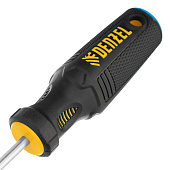 Отвертка SL5x75мм, CrV, трехкомпонентная рукоятка, Denzel Отвертка SL5x75мм, CrV, трехкомпонентная рукоятка, Denzel