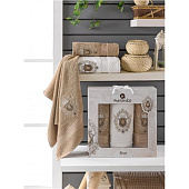 Комплект полотенец в коробке MERZUKA махровые 3 шт.BOSS 10056 Серый Комплект полотенец в коробке MERZUKA махровые 3 шт.BOSS 10056 Серый