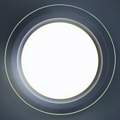  Светильник точечный встраиваемый LED ARTUM 6Вт 4200К круг стекло белый (d110х35/монтажн d70) /EKS 
