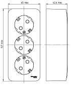  Розетка 3-м ОП BLANCA  с/з изол. пласт. бел. SchE BLNRA010311 