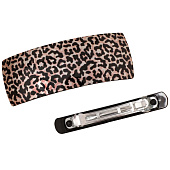  Заколка для волос Леопард, HYM104, черный+белый 