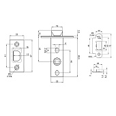 Защелка м/к МИНИ ЧЕРНЫЙ (81790) BORDER ROOM Защелка м/к МИНИ ЧЕРНЫЙ (81790) BORDER ROOM