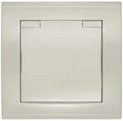 Розетка 1-м с защ. крышкой с/з сл. Кость(7948868)/UNIVersal Бриллиант Розетка 1-м с защ. крышкой с/з сл. Кость(7948868)/UNIVersal Бриллиант