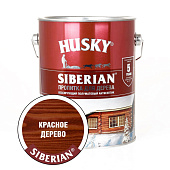Антисептик HUSKY SIBERIAN полуматовый красное дерево 2,7л