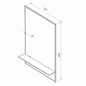  Зеркало Модерн-Люкс 50х69 с полочкой Континент 