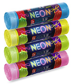  Пакеты для мусора GRIFON NEON МИКС ПВД 35л c завязками 15 шт, 101-072/5 
