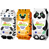  Влажные салфетки детские Smart Animals детские Ромашка и витамины Е 50шт 