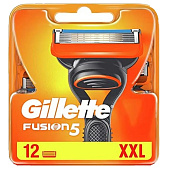  Сменные кассеты для бритья GILLETTE FUSION 12шт 