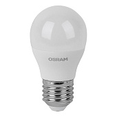 Лампа LED 10Вт Е27, шар, 3000К теплый OSRAM