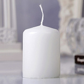  Свеча пеньковая, 4х5см, белая   3721364 