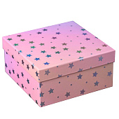Подарочная коробка «Starry sky», pink (17х17х8) Подарочная коробка «Starry sky», pink (17х17х8)