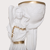  Фигура с кашпо "Девушка Нимфа" белое золото 80см   4253603 