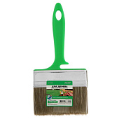Кисть плоская Работы по дереву 120х35мм, смешанная щетина, зеленая пластиковая ручка, АКОР Кисть плоская Работы по дереву 120х35мм, смешанная щетина, зеленая пластиковая ручка, АКОР