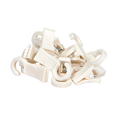  Зажим шторный на кольцо белый (20 шт) в упак. 