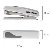Степлер №10 Brauberg Extra, до 20 листов, антистеплер, серый, 229083 Степлер №10 Brauberg Extra, до 20 листов, антистеплер, серый, 229083