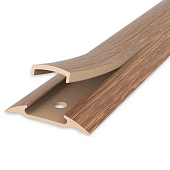 Порог пластик 42ммх1,6м с монт.каналом №217 Дуб темный/Идеал Порог пластик 42ммх1,6м с монт.каналом №217 Дуб темный/Идеал