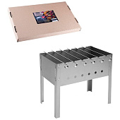 Мангал ECOS сборно-разборный 400х240х350мм, 0.50мм с 6 шампурами 182542 Мангал ECOS сборно-разборный 400х240х350мм, 0.50мм с 6 шампурами 182542