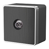 ТВ-розетка оконечная Gallant графит рифленый/W5083004 ТВ-розетка оконечная Gallant графит рифленый/W5083004