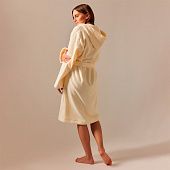  Халат махровый с капюшоном женский SL HOME: Basic Айвори,р-р M 10091617 