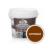 Эмаль для пола акриловая полуглянцевая коричневая 1кг /Эксперт