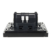 Выключатель встраиваемый проходной 1 клавиша, цвет черный, IEK FORTE&PIANO Выключатель встраиваемый проходной 1 клавиша, цвет черный, IEK FORTE&PIANO