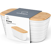 Хлебница Prime 395х225х205мм бамб/кр Молочно-белый APR001PSWT Хлебница Prime 395х225х205мм бамб/кр Молочно-белый APR001PSWT