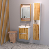 Зеркало-шкаф Stella 60 Белый/Дуб Вотан Encanto Зеркало-шкаф Stella 60 Белый/Дуб Вотан Encanto