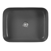 Раковина накладная Вега 500х390х130 серая матовая AQ5515-MG Aquatek
