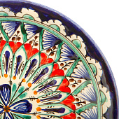Тарелка Риштанская Керамика «Цветы», d=15 см, керамика, синяя 2741402 Тарелка Риштанская Керамика «Цветы», d=15 см, керамика, синяя 2741402