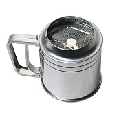 Кружка-сито O10х10см для муки с одинарным ситовым дном из нержавеющей стали /7783 Кружка-сито O10х10см для муки с одинарным ситовым дном из нержавеющей стали /7783