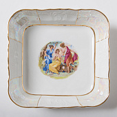  Салатник квадратный 25 см Thun Bernadotte,  декор "Мадонна,перламутр" БЕР0171 