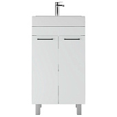 Тумба Контраст напольная 50 белая без ящика с раковиной Como 50 Айсберг Тумба Контраст напольная 50 белая без ящика с раковиной Como 50 Айсберг